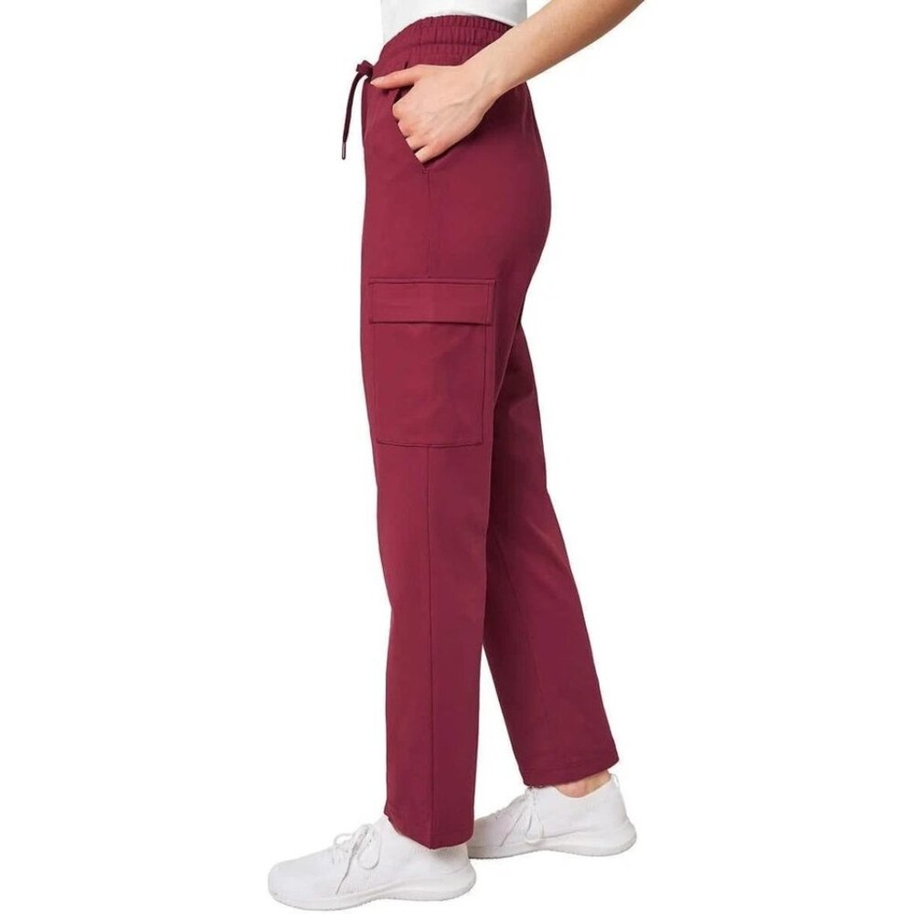 Mondetta Womens Lg Straight Leg Cargo Pants Elastic Waist Athleisure Activewear